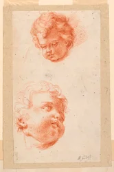 Studies: Two Heads of Children, Late 18th Century
