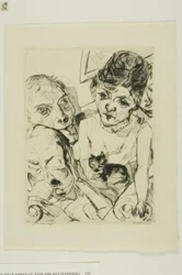 Evening, plate ten from Faces