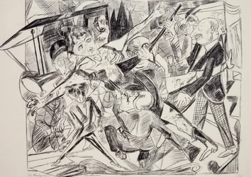 Martyrdom, by Max Beckmann, engraving. Germany, 20th century