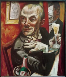 Self-Portrait with Champagne Glass
