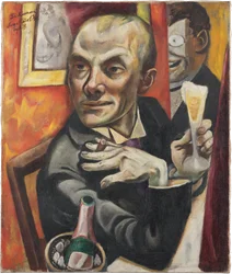 Self-Portrait with Champagne Glass