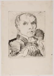 Self-Portrait with Stylus, Plate 19 from "Faces"
