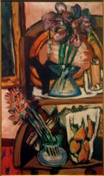 Still Life with Two Flower Vases