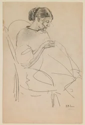 Study of a Woman Sewing