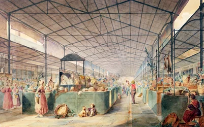 Interior of Les Halles, 1835