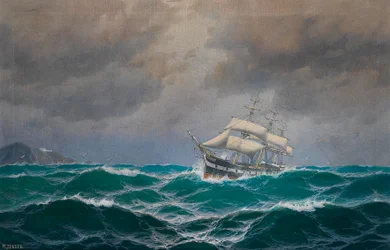 Three-Master on the High Seas