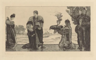 Ruler and Death, rejected plate for the cycle: On Death Part II, plate 2, Op. XIII