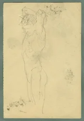 Male Half-Nude, Left Hand on Left Knee