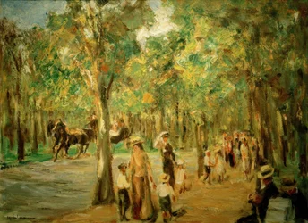 Avenue in the Tiergarten with Walkers and Carriage