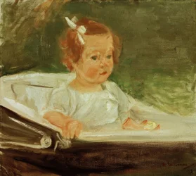 The Granddaughter in the Stroller Facing Right