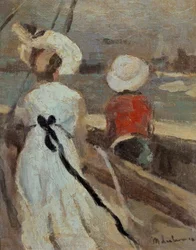 Woman with Child in a Sailboat