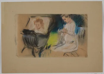 Child in a Pram and Nursemaid