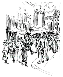 Pen and ink study, c19th century