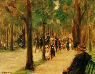 Promenade in the Tiergarten with Walkers and a Horse