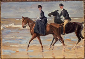 Rider and Female Rider on the Beach
