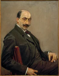 Self-Portrait Facing Right with Cigarette in Left Hand