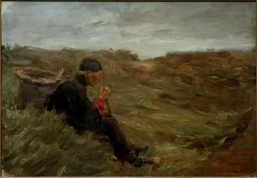 Seated Farmer in the Dunes - 1st Draft