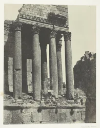 Baalbeck (Heliopolis), Temple of Jupiter, View from the Southeast Angle; Syria