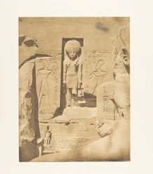 Decoration of the Entrance of the Great Speos of Abu Simbel (The God Phre Receiving Offerings from Ramses the Great)