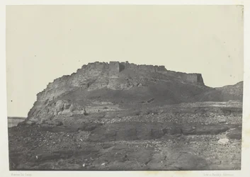 Fortress of Ibrym (Ancient Premmis), View Taken from the South; Nubia, plate 100 from the album "Egypt, Nubia, Palestine and Syria" (1852)