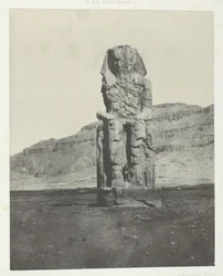 Gournah, Monolithic Colossus of Amenophis III, Thebes, 1849-51, printed 1852