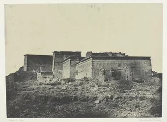 Grand Temple of Isis at Philae, General View Taken from the North; Nubia, plate 80 from the album "Egypt, Nubia, Palestine and Syria" (1852)