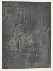 Grand Temple of Isis at Philae, Thoth Ibiocéphale; Nubia, plate 79 from the album "Egypt, Nubia, Palestine and Syria" (1852)