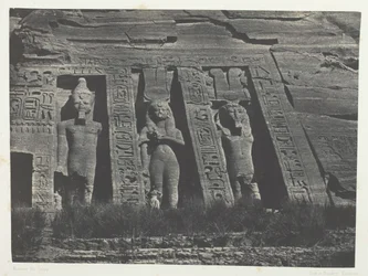 Ibsamboul, Northern Part of the Speos of Hathor, Nubia, 1849