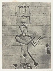 Kalabscheh, Sculptures of the Rear Facade of the Temple; Nubia, plate 91 from the album "Egypt, Nubia, Palestine and Syria" (1852)