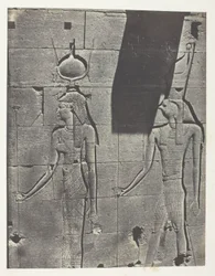 Kalabscheh, Sculptures of the Rear Facade of the Temple; Nubia, plate 92 from the album "Egypt, Nubia, Palestine and Syria" (1852)