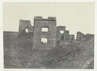 Medinet-Habu, Eastern Facade of the Harem of Ramses-Miamun, Thebes, 1849-51, printed 1852