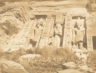 Half of the Facade of the Speos of Hathor, at Abu Simbel Southern Part