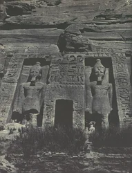 Nubie. Ibsamboul. Entrance of the Speos of Hathor