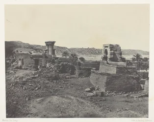 Village and Temple of the Island of Beghé, West of Philae; Nubia, plate 81 from the album "Egypt, Nubia, Palestine and Syria" (1852)