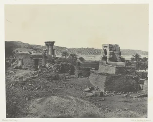 Village and Temple of the Island of Beghé, West of Philae; Nubia, plate 81 from the album "Egypt, Nubia, Palestine and Syria" (1852)