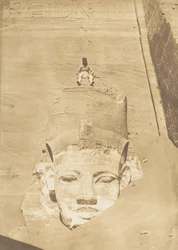 Westernmost Colossus of the Temple of Re, Abu Simbel, 1850