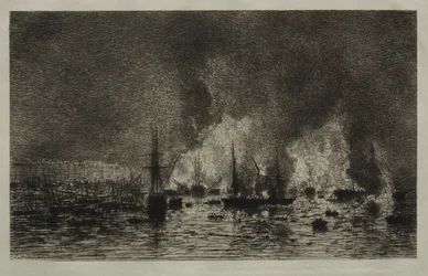 Fire in the Port of Bordeaux