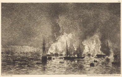 Fire in the Port of Bordeaux