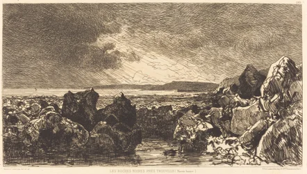 The Black Rocks near Trouville (Low Tide)