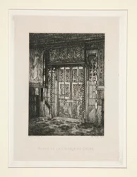 Door of the Oak Gallery, plate 8 from the suite Chez Victor Hugo