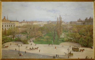 Cityhall Park Seen Against the New Imperial Palace, Vienna