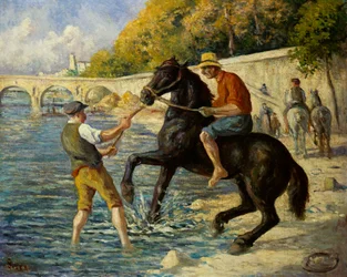 Bathing Horses in the Seine, 1910