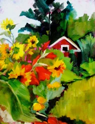 Colorful Barn Garden