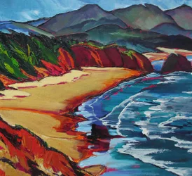 Colorful Beach Cliffs