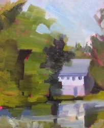 Impressionistic Lakeside House