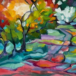 Vibrant Abstract Landscape