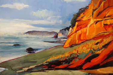 Vibrant Coastal Cliffs