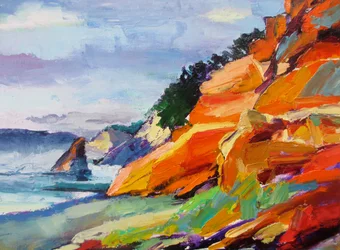 Vibrant Coastal Cliffs