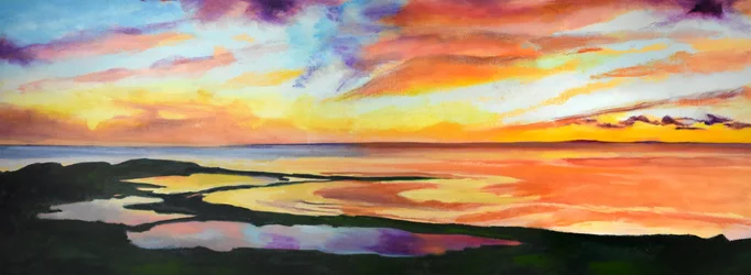 Vibrant Coastal Sunset