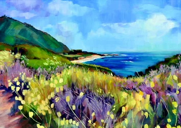 Vibrant Coastal Wildflowers